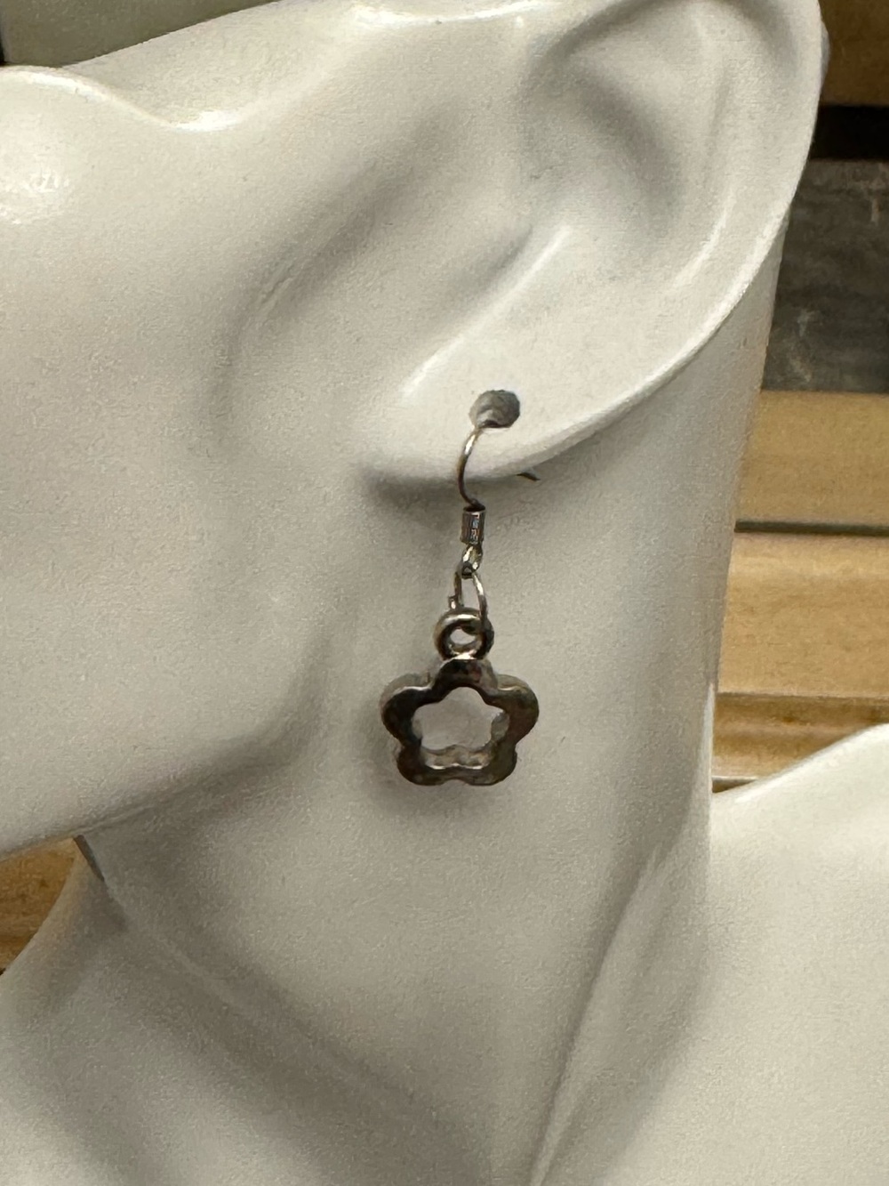 Silver Flower Dangle Earrings - Women Jewelry